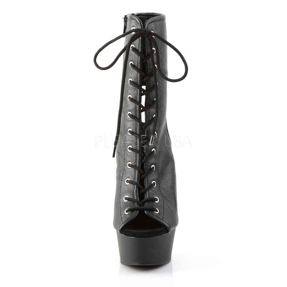 Pleaser - DELIGHT-1016 Plateau Laarzen - Zwart